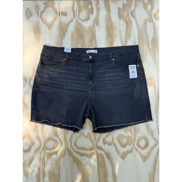 Levi’s Signature Women’s High Rise Denim Shorts Size 26 Black Gray NWT - Picture 2 of 13